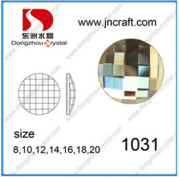 20mm, 25mm, 45mm Round Flat Back Mirror Glass Stones Beads